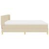 vidaXL Boxspringbett mit Matratze Creme 200 x 200 cm Polyester