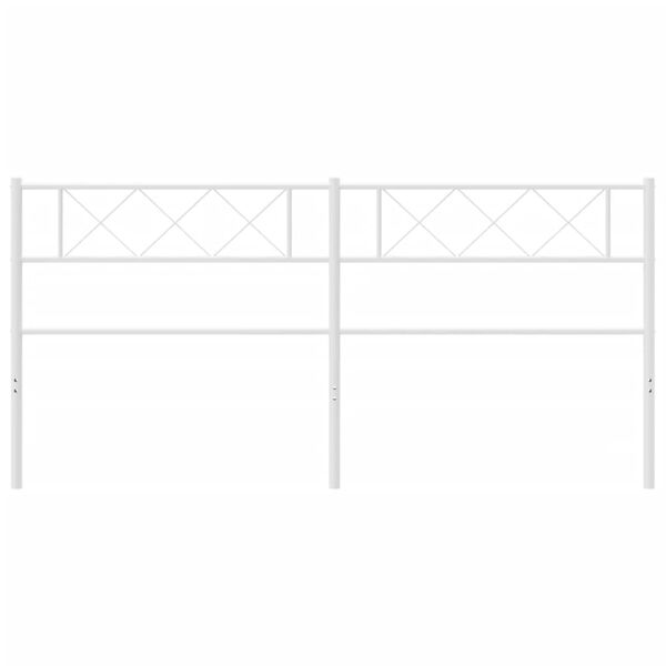 vidaXL Ersatz-Kopfteil Metall Wei&szlig; 200 cm