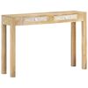 vidaXL Konsolentisch 110x30x75 cm Gebleichtes Massivholz Mango
