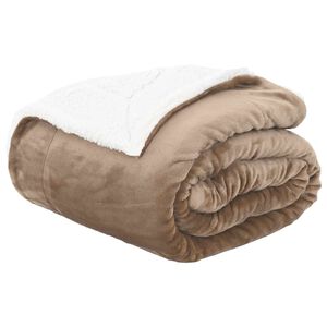 vidaXL &Uuml;berwurfdecke Kamel 130 x 150 cm 1 Fleece