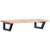 vidaXL Waschbeckenregal Wandmontage Stahl und Massivholz Buche