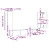 vidaXL TV-Wandregal-Set 4 pcs Hochglanz Wei&szlig; Holzwerkstoff
