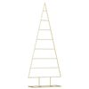 vidaXL Metall Weihnachtsbaum Gold 150 cm Pulverbeschichteter Stahl