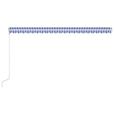 vidaXL Automatisch Einziehbare Markise 500×300 cm Blau und Weiß
