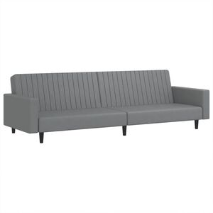 vidaXL Schlafsofa 2-Sitzer Grau Kunstleder