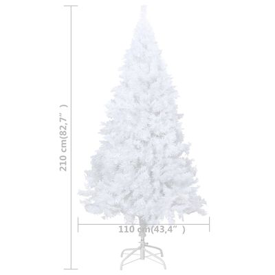 vidaXL Künstlicher Weihnachtsbaum Beleuchtung Buschige Zweige 210 cm