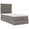 vidaXL Ottoman-Bett mit Matratze Taupe 90x190 cm Stoff