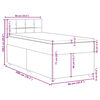 vidaXL Boxspringbett mit Matratze Schwarz 90x200 cm Stoff