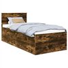 vidaXL Bettrahmen mit Kopfteil R&auml;uchereiche 90 x 190 cm Holzwerkstoff