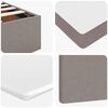 vidaXL Ottoman-Bett mit Matratze & LEDs Taupe 90x190 cm Stoff