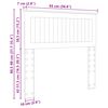 vidaXL Kopfteil Schwarz Eichen-Optik 90 cm Holzwerkstoff