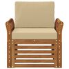 vidaXL Outdoor-Sofagarnitur mit Kissen Natur 75,5 x 63 x 73 cm