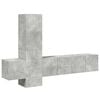vidaXL 5-tlg. TV-Schrank-Set Betongrau Holzwerkstoff