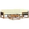 vidaXL Outdoor-Sofagarnitur 5 stk. Natur und Creme