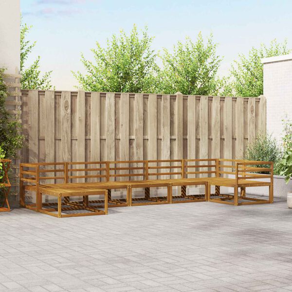 vidaXL Outdoor-Sofagarnitur 7 pcs Natur Massivholz Akazie