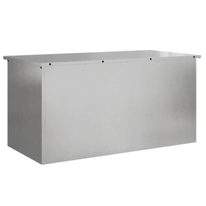 vidaXL Gartenlagerkissenbox Stahl 100 x 50,5 x 50 cm 220 Silber