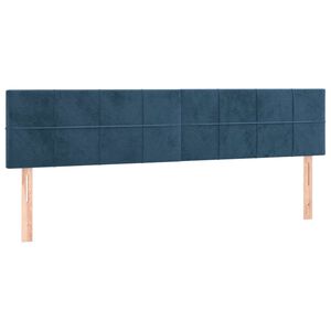 vidaXL Kopfteile 2 Stk. Dunkelblau 90x5x78/88 cm Samt