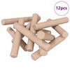 vidaXL Holzd&uuml;bel 12 Stk. Braun &Oslash; 6 x 40 mm Massivholz