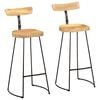 vidaXL Barhocker 2 Stk. 49x43x103 cm Mango Massivholz