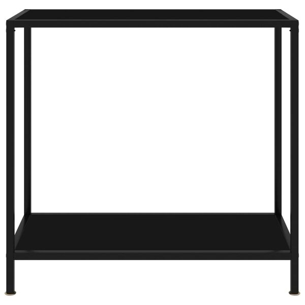 vidaXL Konsolentisch Schwarz 80x35x75 cm Hartglas