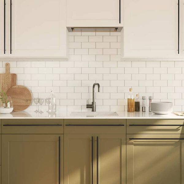 vidaXL M&ouml;belgriffe 5 Stk. Schwarz 480 mm Edelstahl