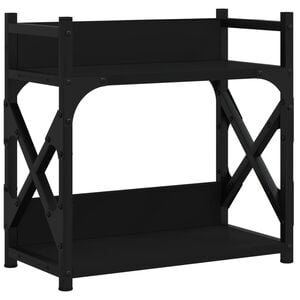 vidaXL Druckerst&auml;nder 2 Ablagen Schwarz 40x20x40 cm Holzwerkstoff