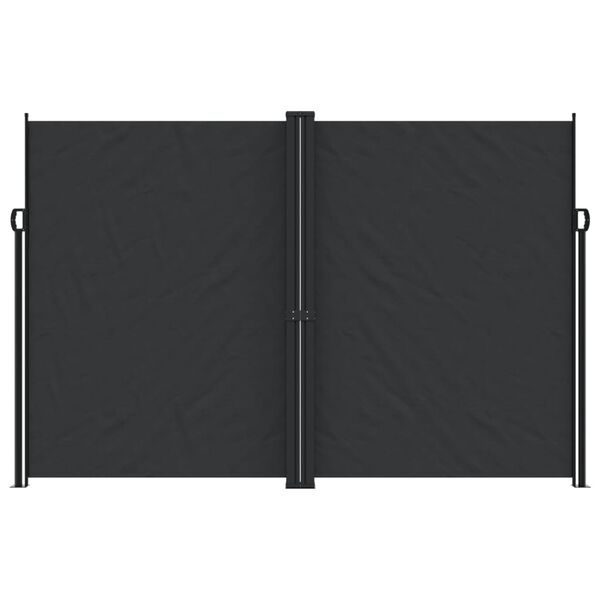 vidaXL Seitenmarkise Ausziehbar Schwarz 220x1000 cm