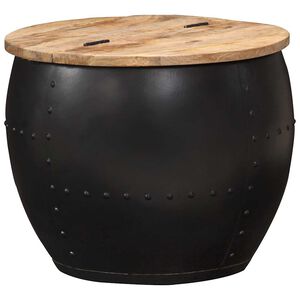 vidaXL Couchtisch Rund 53&times;43 cm Massivholz Mango