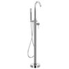 vidaXL Freistehende Badewanne und Wasserhahn 220 L 118,5 cm Silbern