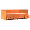 vidaXL Tagesbett ohne Matratze Wachsbraun 100x200 cm Massivholz Kiefer