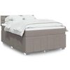 vidaXL Boxspringbett mit Matratze Taupe 140x190 cm Stoff
