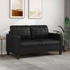 vidaXL 2-Sitzer-Sofa Schwarz 140 cm Kunstleder