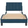 vidaXL Bettgestell mit LED ohne Matratze "Hanko" Blau 90x190 cm Samt