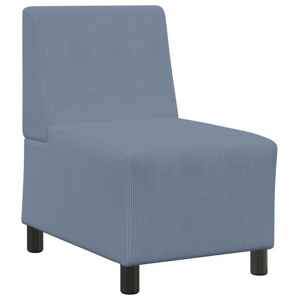 vidaXL | Modulares Armfreies Sofa | Blau 55 x 74 x 82 cm Cordstoff