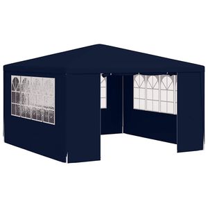 vidaXL Profi-Partyzelt mit Seitenw&auml;nden 4&times;4 m Blau 90 g/m&sup2;