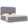 vidaXL Bett mit Stauraum und LED mit LED Taupe 160 x 200 cm Polyester
