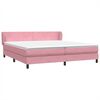 vidaXL Boxspringbett mit Matratzen Rosa 180x210 cm Samt