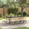 vidaXL Garten Essgruppe 9 pcs Braun Poly-Rattan