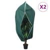 vidaXL Wintervlies mit Rei&szlig;verschluss 2 Stk. 70 g/m&sup2; 1x1,55 m