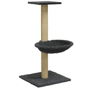 vidaXL Kratzbaum mit Sisal-Kratzs&auml;ule Dunkelgrau 74 cm