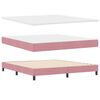vidaXL Boxspringbett mit Matratze mit Kopfteil Rosa 200 x 180 cm Samt