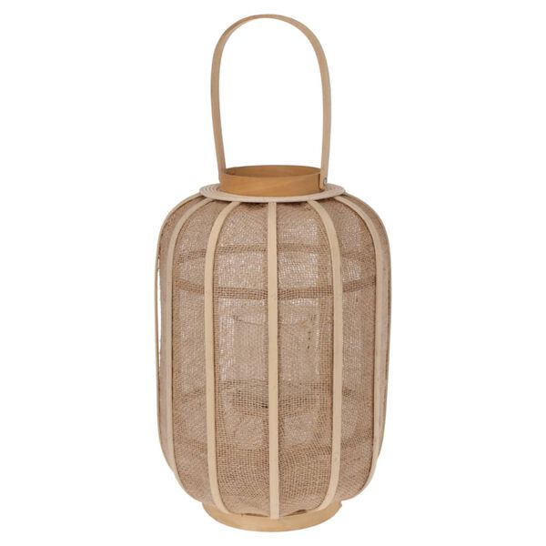 H&S Collection H&auml;ngelaterne Rattan 28x40 cm Beige