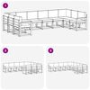 vidaXL Outdoor-Sofagarnitur mit Kissen 10 pcs Natur und Anthrazit
