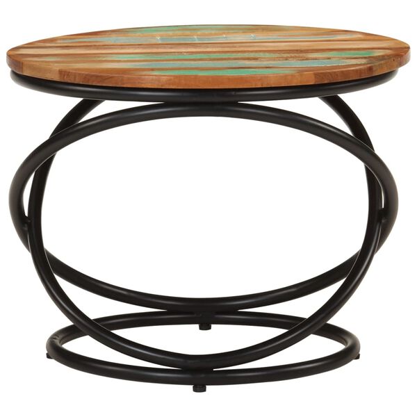 vidaXL Couchtisch &Oslash;50x40 cm Altholz Massiv und Stahl