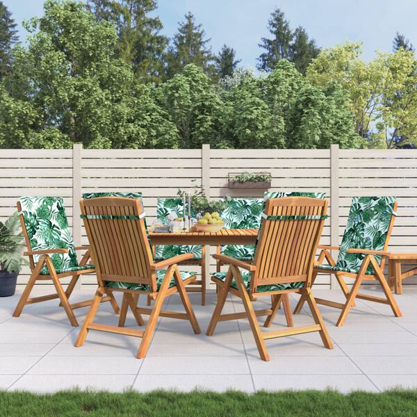 vidaXL Gartenst&uuml;hle mit Kissen 6 Stk. Massivholz Teak