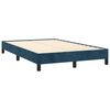 vidaXL Boxspringbett mit Matratze & LED Dunkelblau 120x190 cm Samt