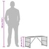 vidaXL Tisch f&uuml;r Outdoor Schwarz 80 x 40 x 40 cm Stahl und Poly Rattan