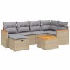vidaXL Patio Sofa Set 6 stk. 6-Sitzer Beige und Grau
