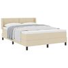 vidaXL Boxspringbett mit Matratze Creme 200 x 160 cm Polyester