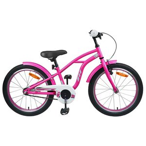 vidaXL Kinderfahrrad 20 Zoll f&uuml;r 6-11 Jahre alt Dunkelrosa